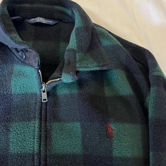 Ralph Lauren Polo zip up checkered sweater - Picture 2 of 3